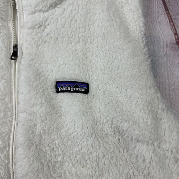 Patagonia Vest Womens XL White Los Gatos Fleece Pockets Sherpa High Pile 25216 - Picture 3 of 12